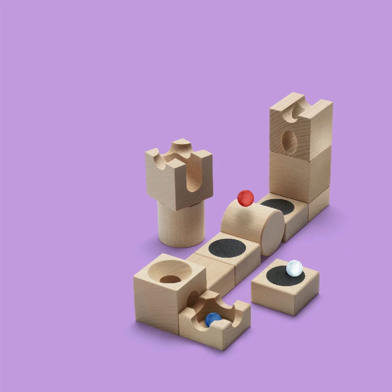 intricately designed wooden toys                 Cuboro jump