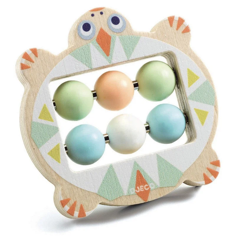 eco-conscious and sustainable wooden toys for children                   Djeco baby bouli rattle
