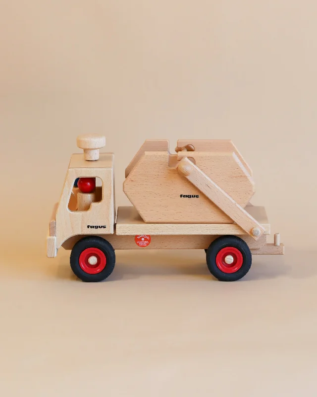 classic wooden toys for kids                Fagus Wooden Skip Truck