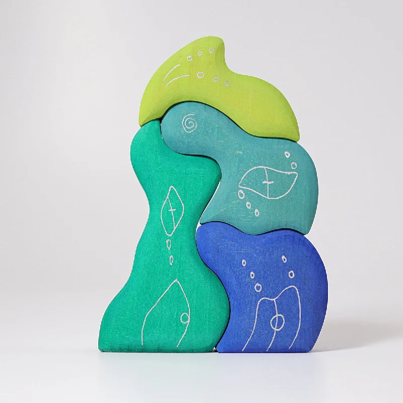eco-friendly and safe wooden toys                   Grimm's casa aqua 4 pcs