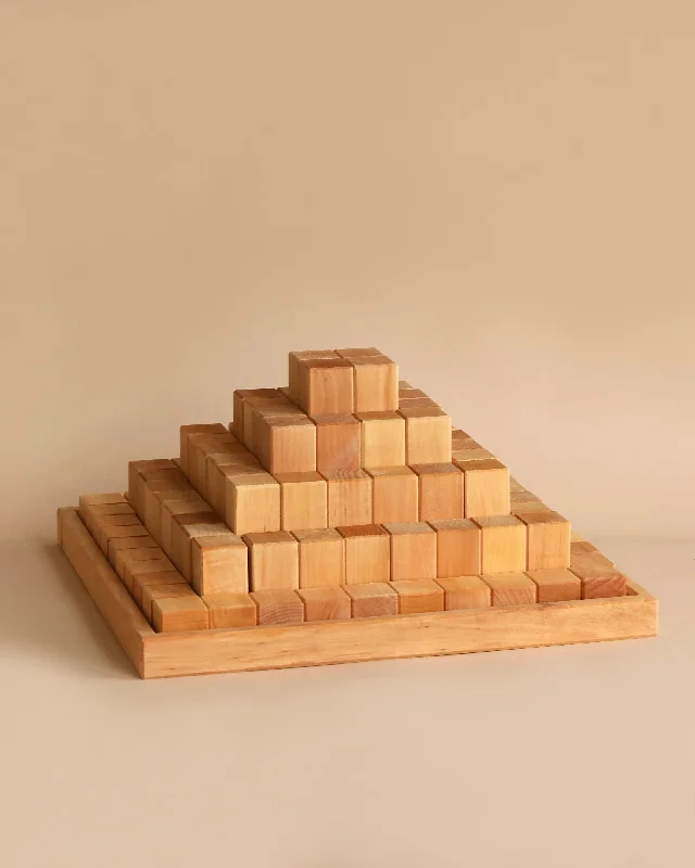 sturdy and safe wooden toys                 Grimm's Large Natural Stepped Pyramid
