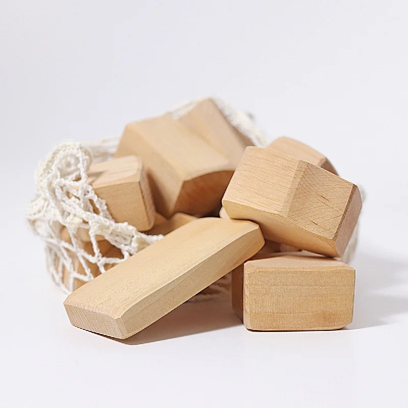 eco-conscious wooden toys                 Grimm's natural large blocks 15 pcs