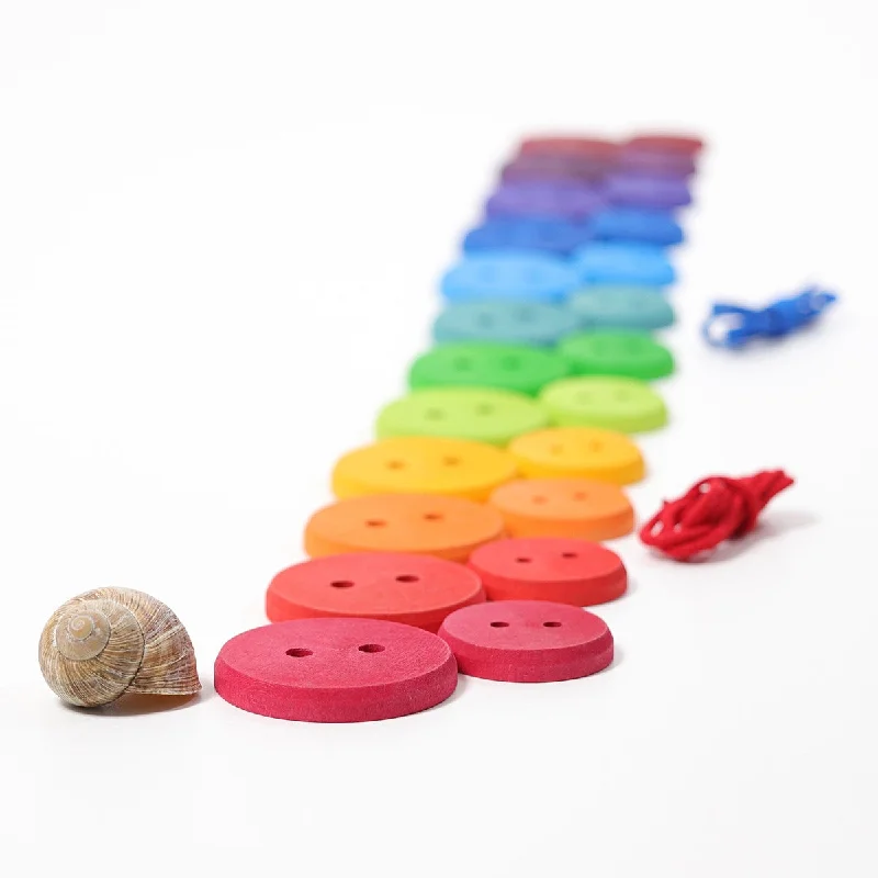 robust and child-safe wooden toys for all ages Grimm's thread game large buttons 26 pcs robust and child-safe wooden toys for all ages Grimm's thread game large buttons 26 pcs