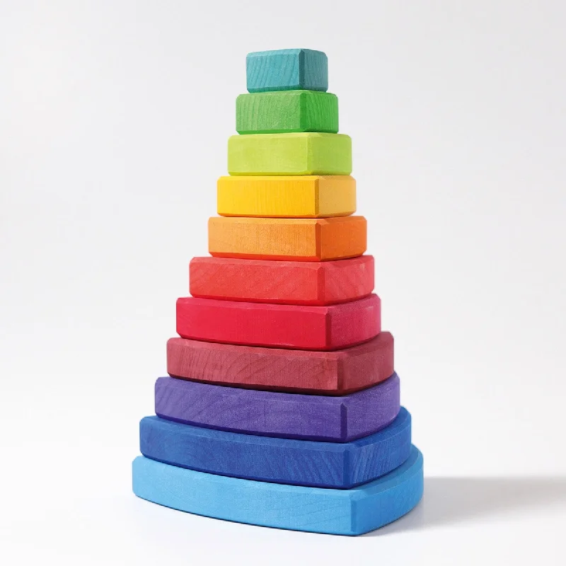 enchanting and magical wooden toys that spark the imagination Grimm's wankel stacking tower, multi-coloured enchanting and magical wooden toys that spark the imagination Grimm's wankel stacking tower, multi-coloured