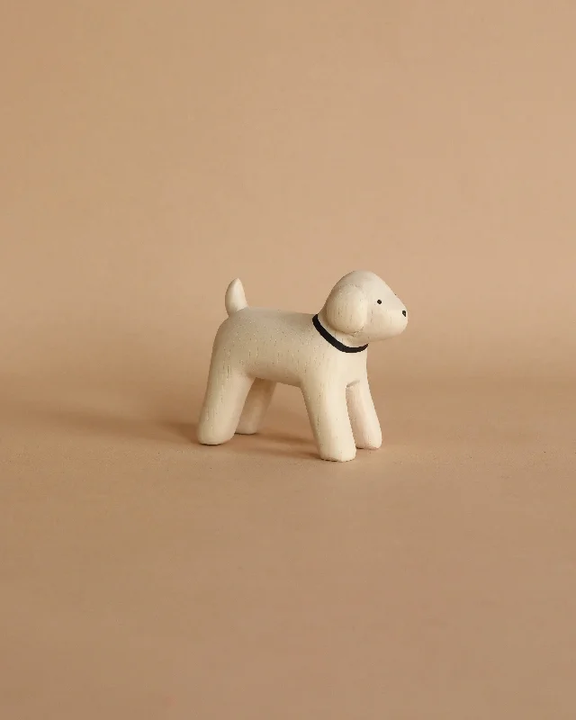 intricately designed wooden toys                 Handmade Tiny Wooden Farm Animals - Poodle
