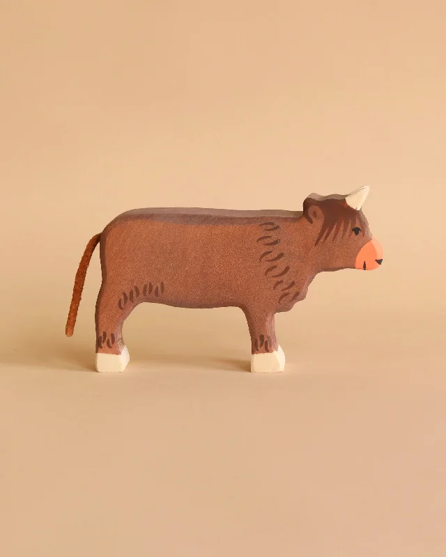 sturdy and durable wooden toys for rough play                   Holztiger Highland Cow, Standing