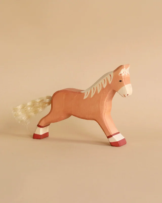 robust and engaging wooden toys for kids                   Holztiger Horse, Running, Light Brown
