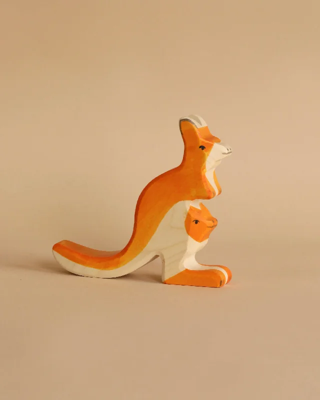 enchanting and whimsical wooden toys for children                   Holztiger Kangaroo With Young