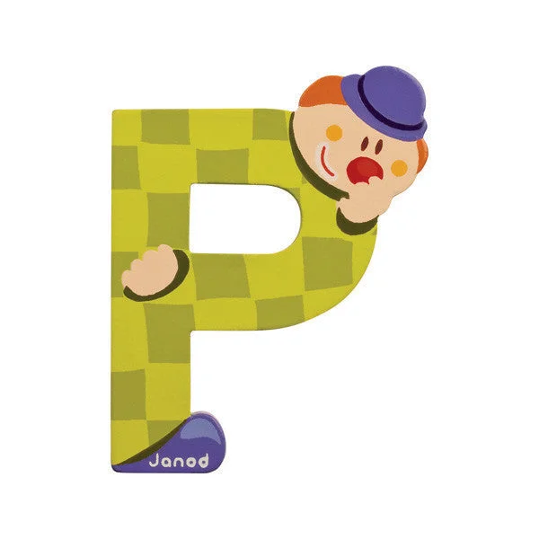 timeless wooden toys                   Janod Clown Alphabet P