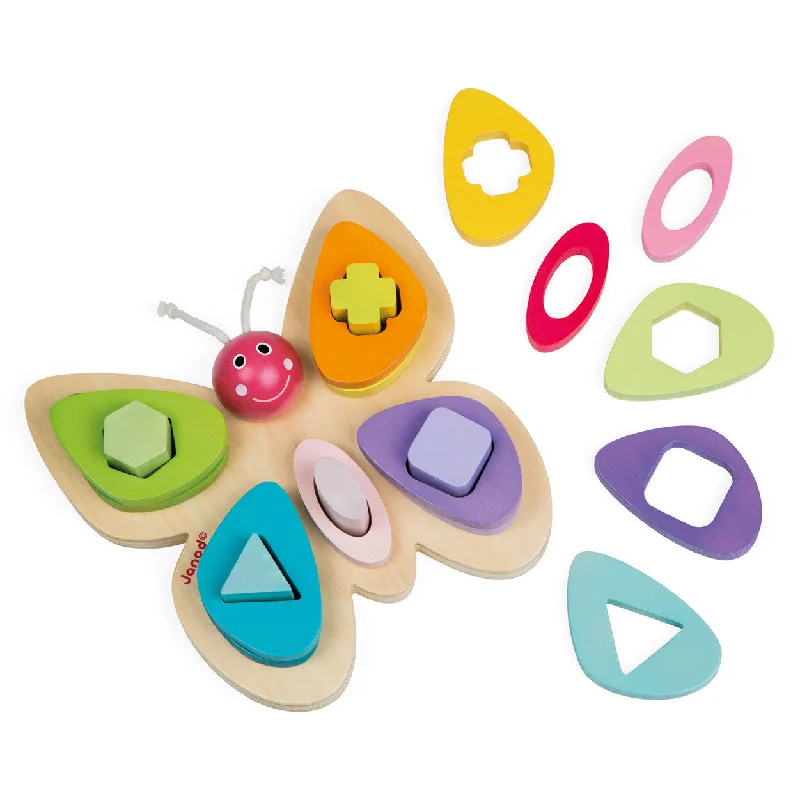 sturdy construction wooden toys                   Janod I Wood Butterfly