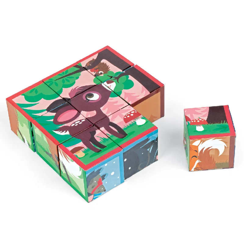 eco-friendly wooden toys made from sustainable materials Janod Kubid Forest Animals Blocks eco-friendly wooden toys made from sustainable materials Janod Kubid Forest Animals Blocks