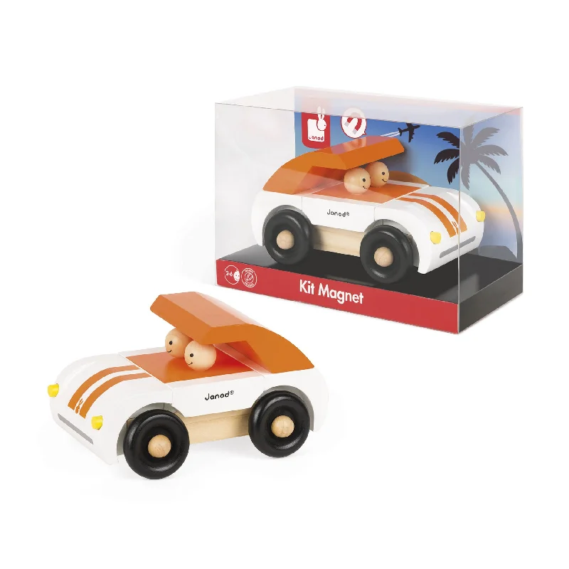 eco-friendly wooden toys                   Janod Magnetic Roadster