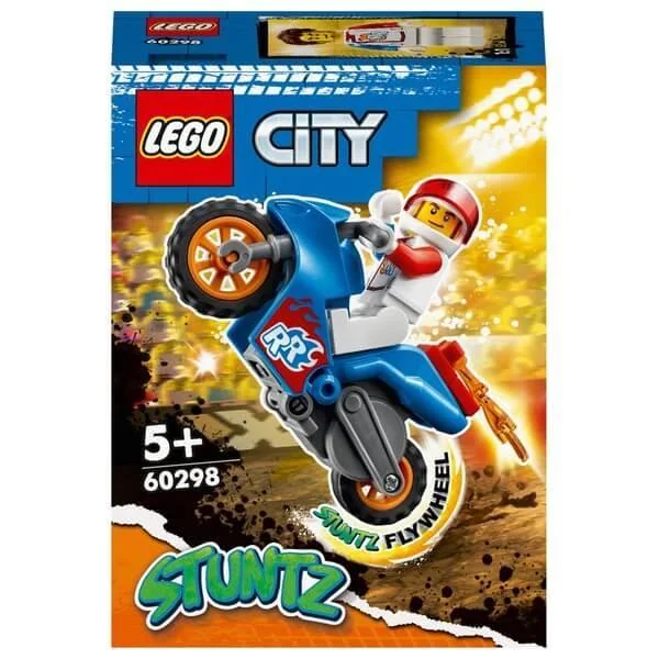 Finely detailed LEGO structuresLEGO CITY 60298 Rocket Stuntz Stunt Bike Set with Toy Motorbike Finely detailed LEGO structuresLEGO CITY 60298 Rocket Stuntz Stunt Bike Set with Toy Motorbike