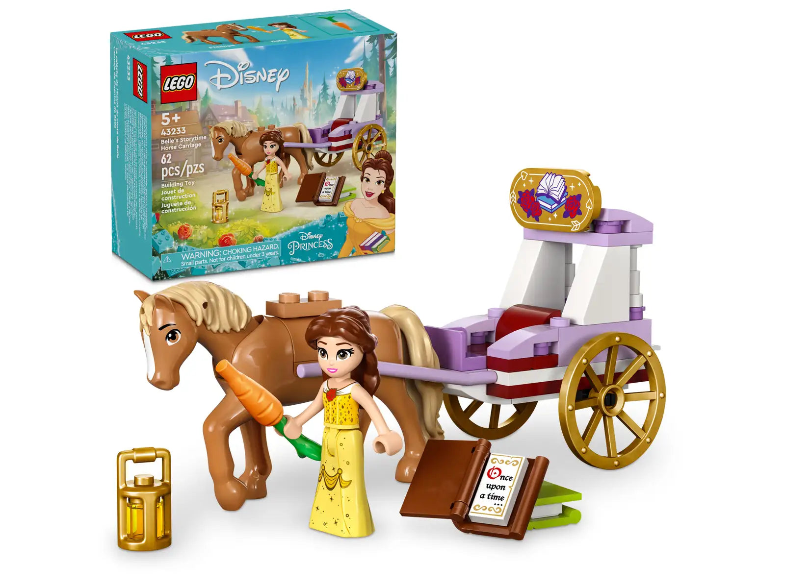 Seamlessly fitting LEGO connectionsLEGO® Disney Belle's Storytime Horse Carriage 43233 Seamlessly fitting LEGO connectionsLEGO® Disney Belle's Storytime Horse Carriage 43233