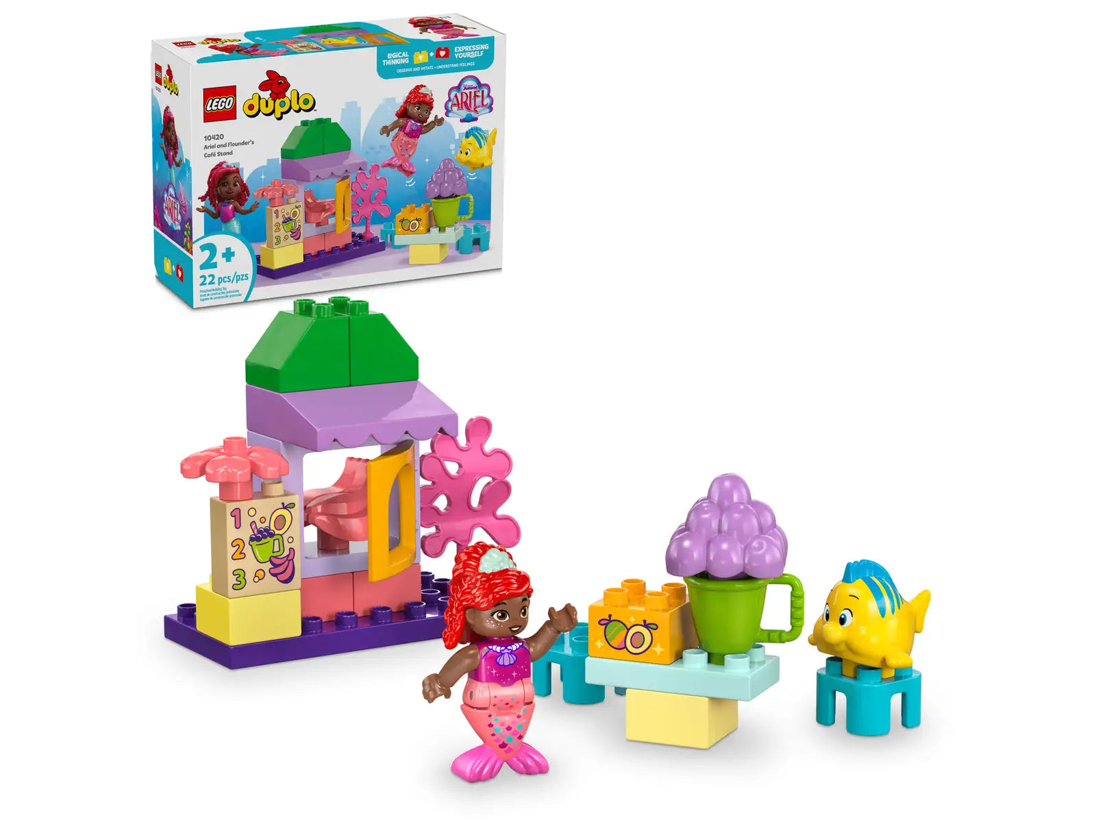 Family-friendly LEGO experiencesLEGO® DUPLO® Ariel and Flounder's Café Stand 10420