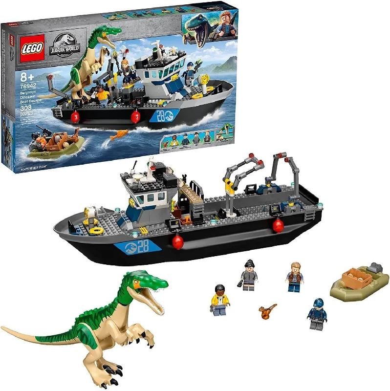 Non-toxic and safe LEGO toysLEGO JURASSIC WORLD 76942 Baryonyx Dinosaur Boat Escape