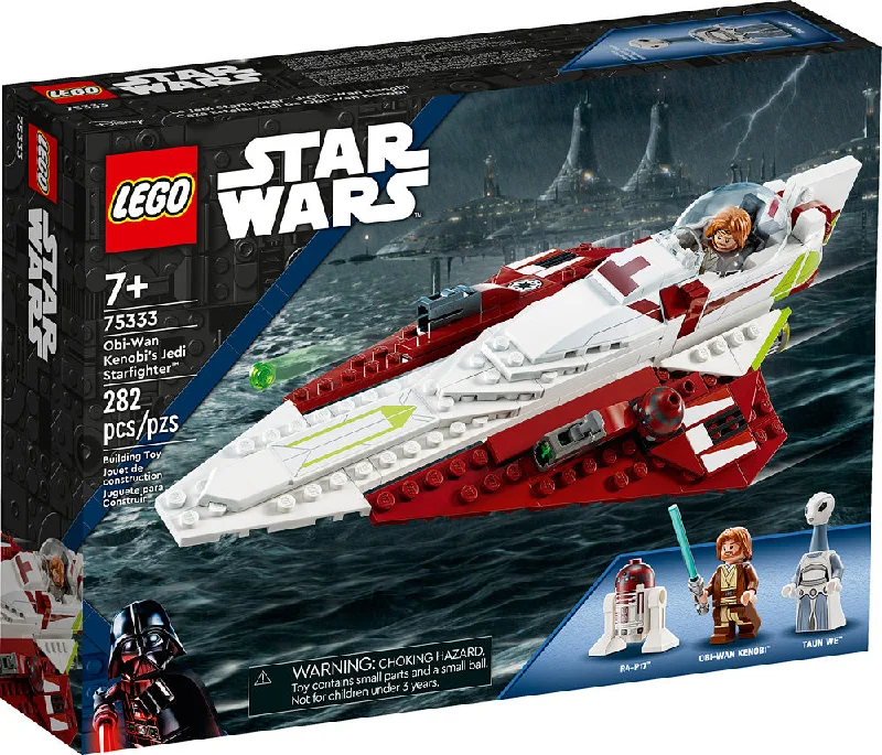 Intricately designed LEGOLEGO® Star Wars Obi-Wan Kenobi's Jedi Starfighter™ 75333