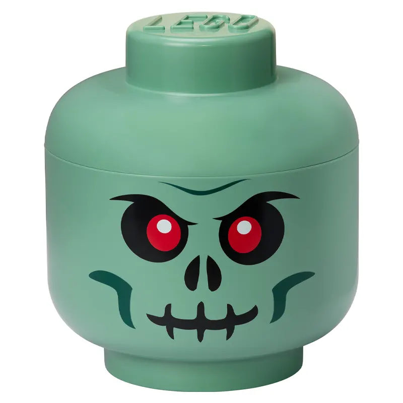 Iconic and recognizable LEGO charactersLego - Storage Head - Large - Green Skeleton