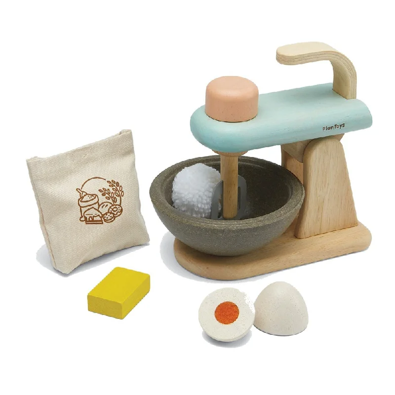 environmentally conscious wooden toys                 Plan Toys stand mixer set