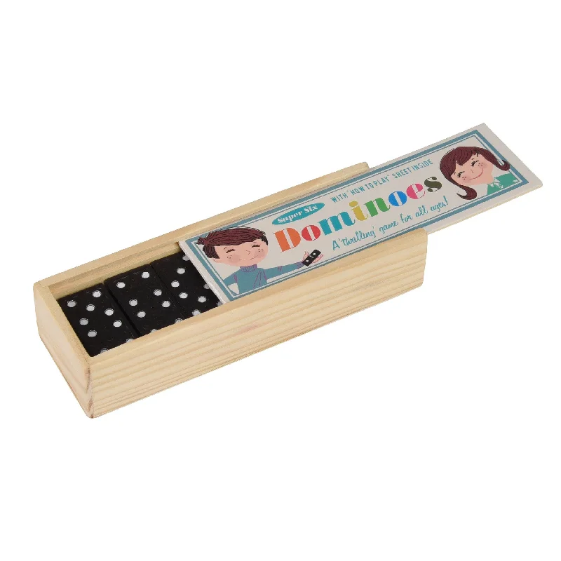 handcrafted wooden toys                  Rex Wooden Box of Dominoes