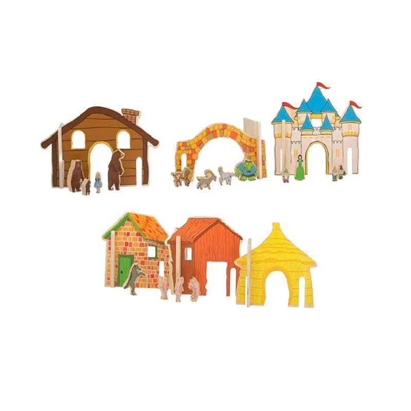detailed and intricate wooden toys                   The Happy Architect Fairy Tales