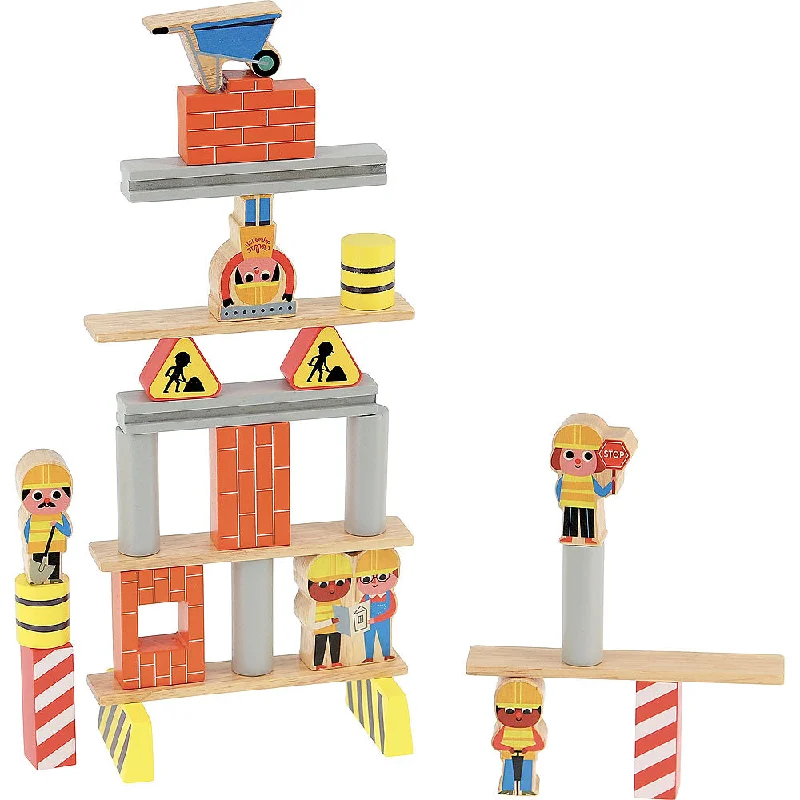 eco-friendly wooden toys                   Vilac construction stacking game