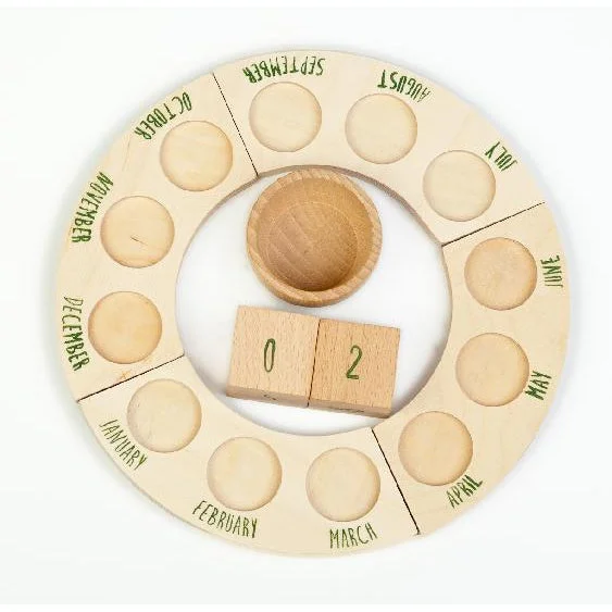 enchanting wooden toys for children Grapat natural wood perpetual calendar (English) enchanting wooden toys for children Grapat natural wood perpetual calendar (English)