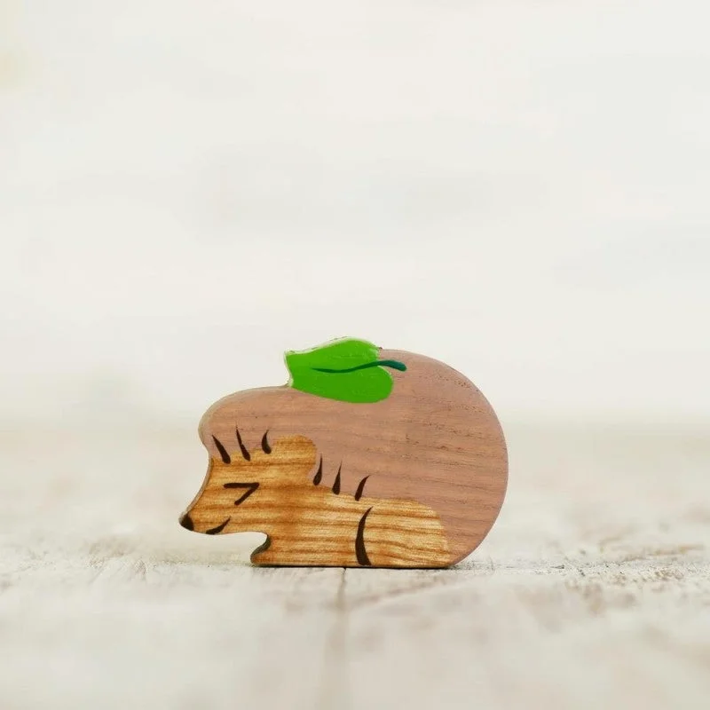 eco-conscious wooden toys that promote sustainability                   Wooden Caterpillar hedgehog