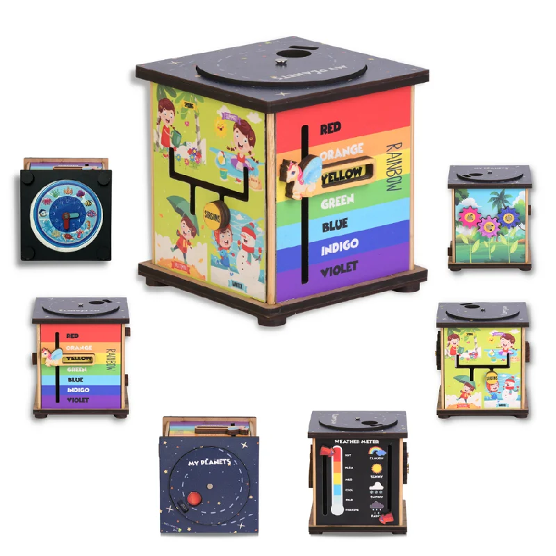 timeless wooden toys                   6 " Galaxy Activity Busy Cube