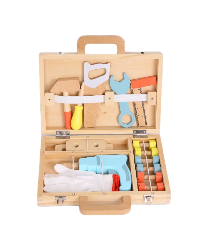 sturdy construction wooden toys                   Bello My First Tool Box