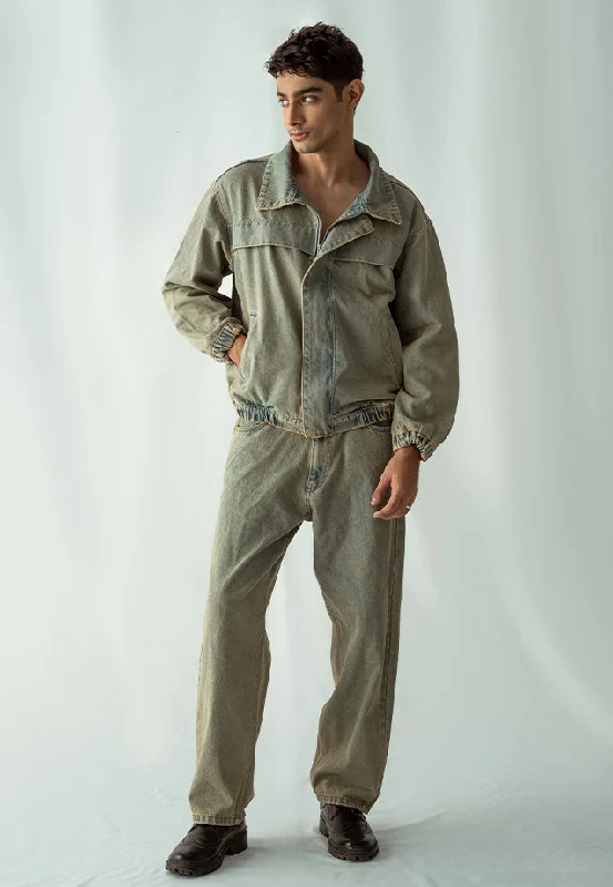 Shop the best in men’s fashion for less – limited-time sale!  Biker Jacket - Pale Blue