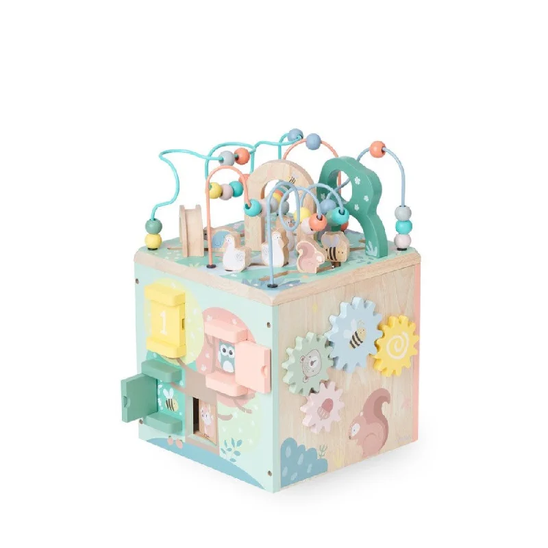 sturdy and durable wooden toys for rough play                   Bubble Wooden Activity Centre
