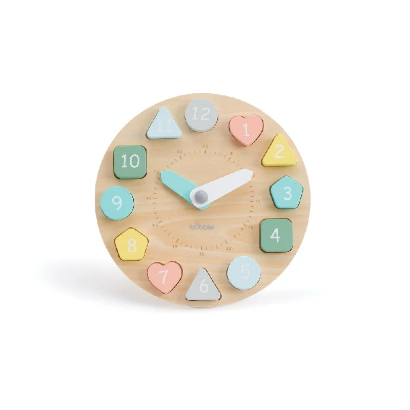 enchanting and whimsical wooden toys for children                   Bubble Wooden Learning Clock
