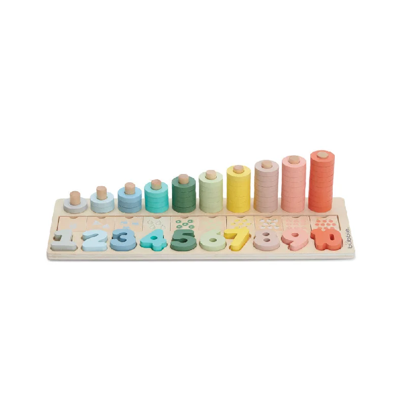 intricately carved wooden toys                   Bubble Wooden Numbers & Blocks Counting Set