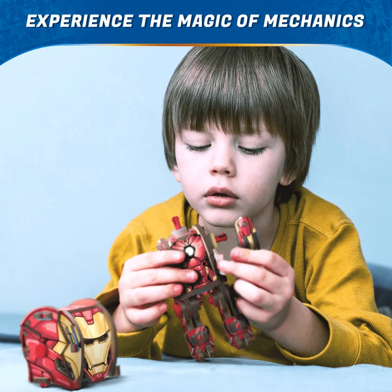 robust and engaging wooden toys for kids                   Buildables Iron - Man Marvel (55+ pieces)