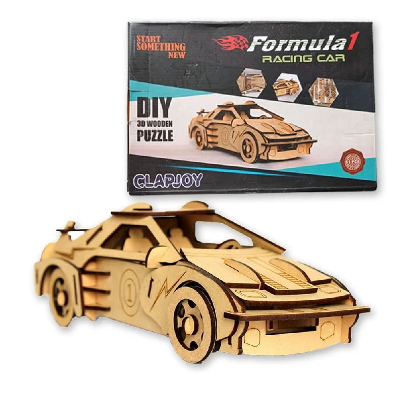 robust and durable wooden toys that are built to last                   3D Wooden Puzzle Formula 1 Racing Car