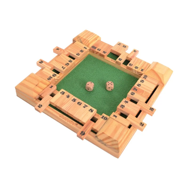 child-safe wooden toys                 Shut The Box Dice Wooden Game