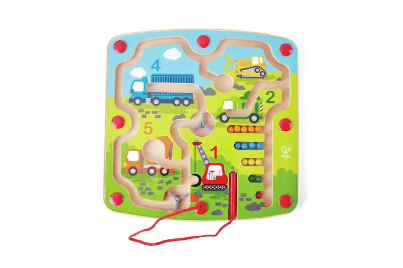 eco-friendly and safe wooden toys                   Construction and Number Magnetic Maze