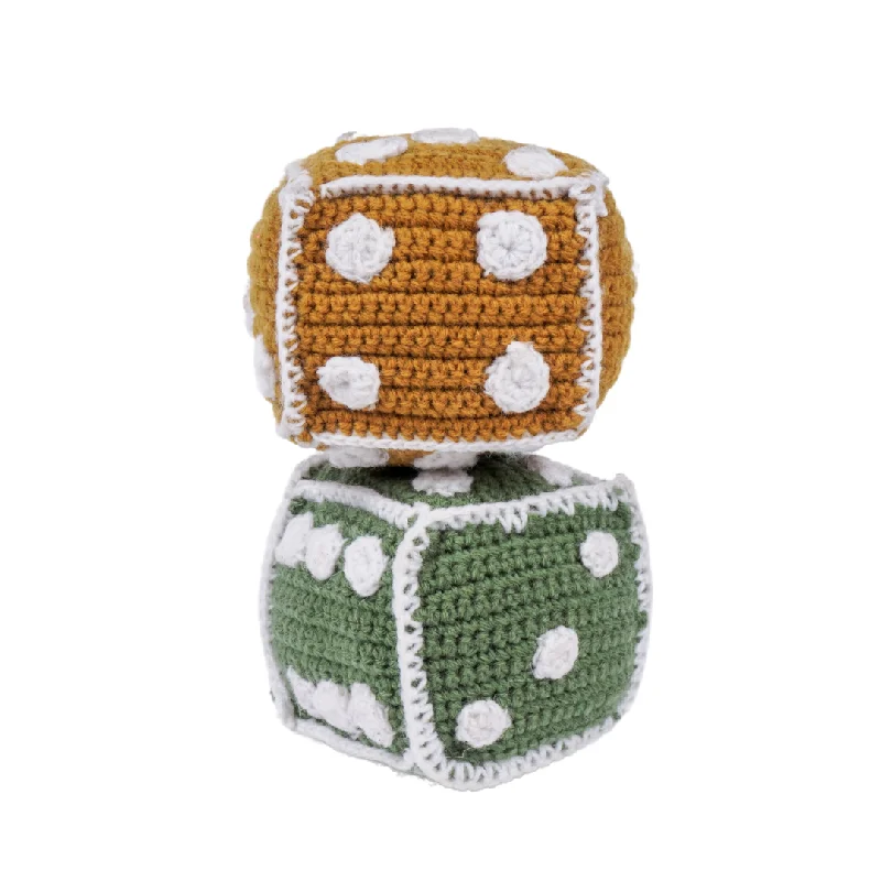 enchanting wooden toys for children                   Crochet Dice | Early Math Toy (2 Pcs)