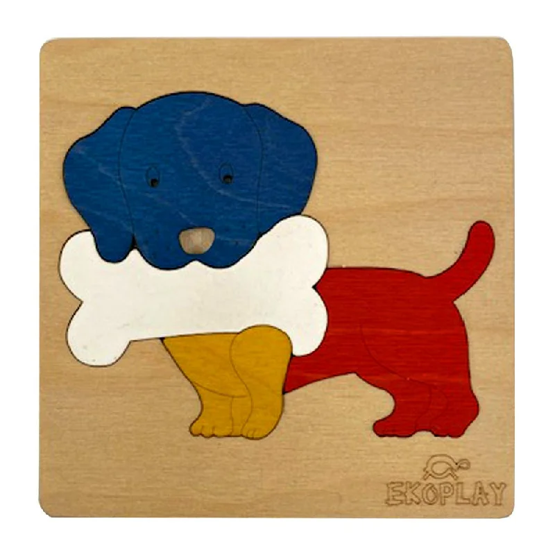 sturdy construction wooden toys                   Dog with a Bone - Wooden Puzzle