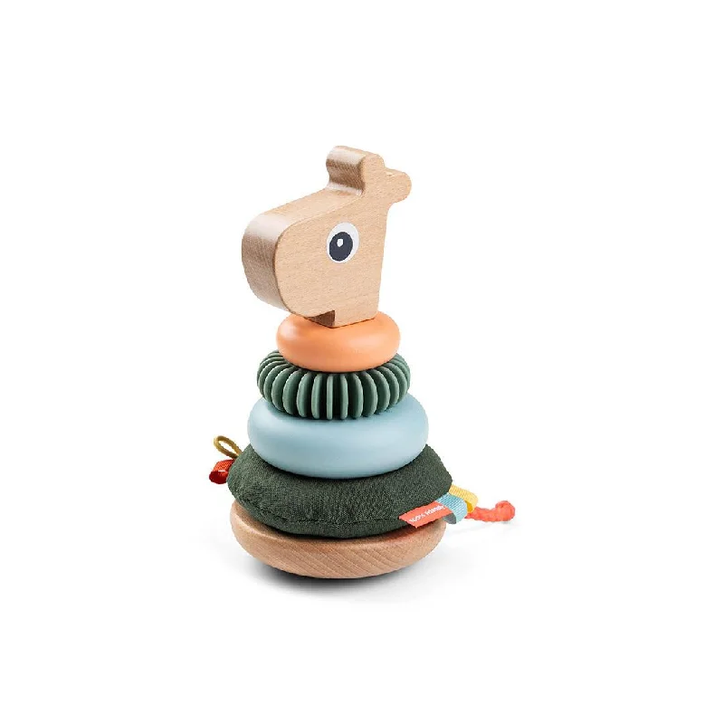 functional wooden toys               Done by Deer Stacking Tower - Colour Mix - Raffi