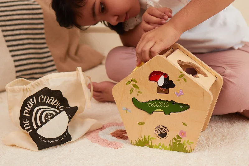 delightful wooden toys for children                   Fit Me In Savannah Sorter