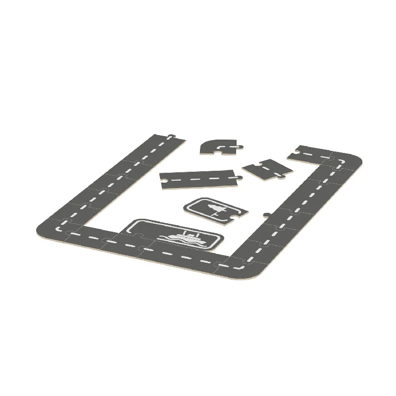 timeless classic wooden toys                   Flexa Tracks - Grey
