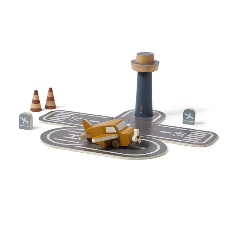 colorful and cheerful wooden toys                   Flexa Wooden Airport