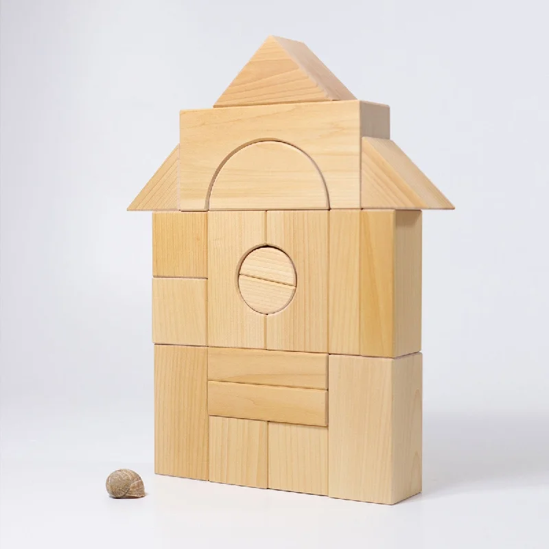imaginative wooden toys                  Grimm's giant building blocks natural 19 pcs