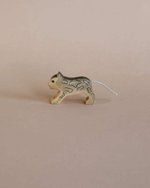 eco-friendly wooden toys                   Handmade Holzwald Small Snow Leopard