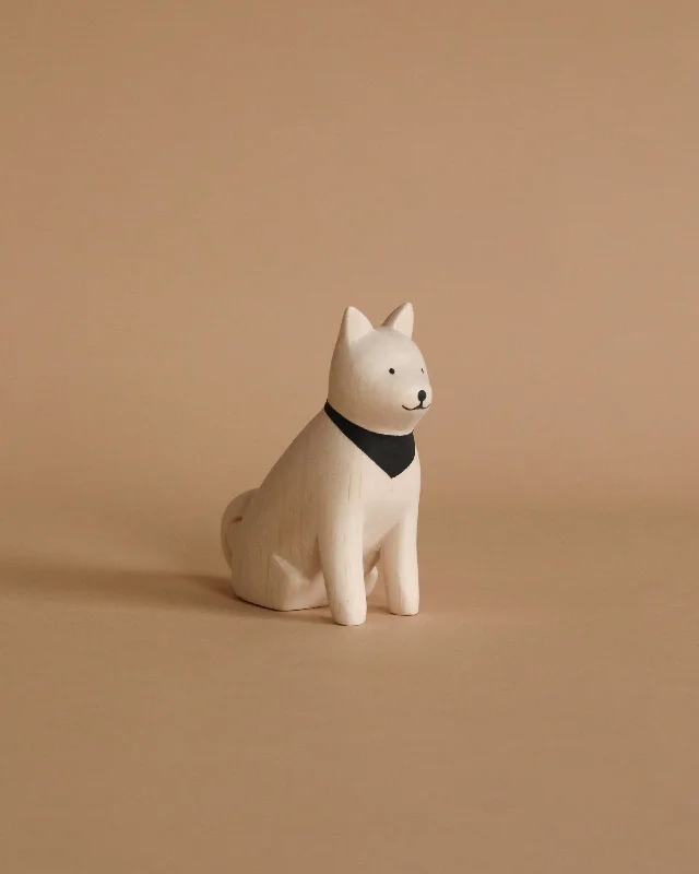 eco-friendly and sustainably made wooden toys Handmade Tiny Wooden Farm Animals - Akita Dog eco-friendly and sustainably made wooden toys Handmade Tiny Wooden Farm Animals - Akita Dog