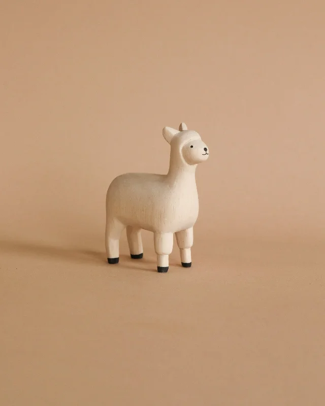 whimsical wooden toys                   Handmade Tiny Wooden Farm Animals - Alpaca