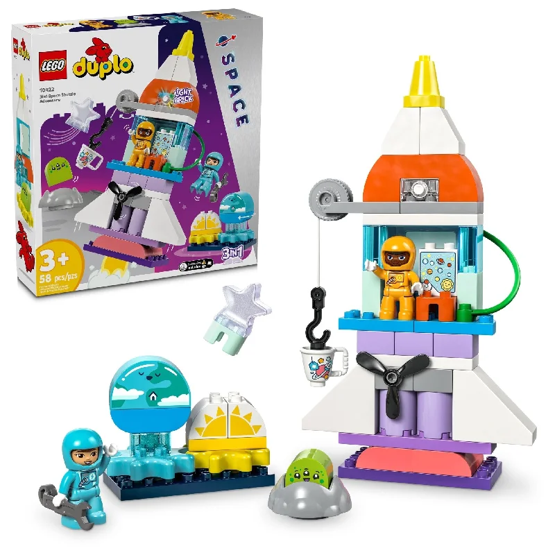 Timeless and classic LEGO toysLEGO DUPLO 3 in 1 Space Shuttle Adventure Toy, Kids Role Playing Toy 10422 Timeless and classic LEGO toysLEGO DUPLO 3 in 1 Space Shuttle Adventure Toy, Kids Role Playing Toy 10422