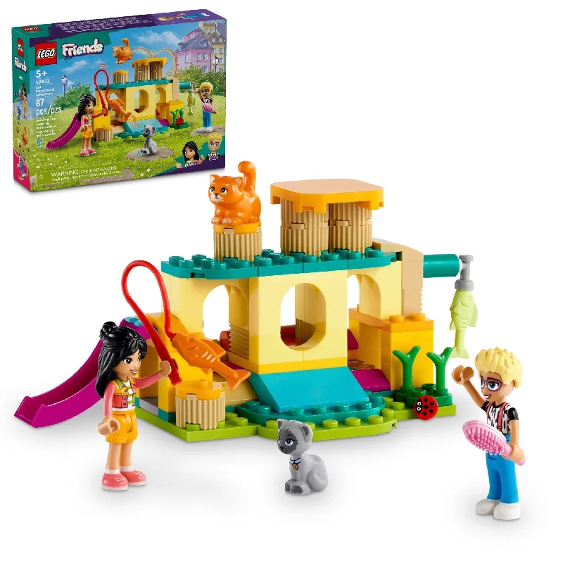 Universally loved LEGO toysLEGO Friends Cat Playground Adventure Set, Pretend Animal Toy 42612
